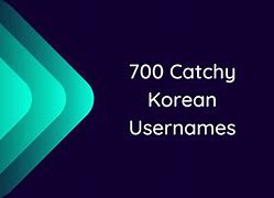 Image result for Korean Username