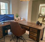Image result for L-shaped Desk with Monitor in the Corner