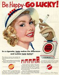 Image result for Lucky Strike Cigarette Ad