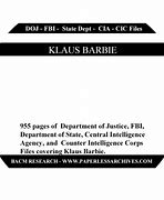 Image result for Klaus Barbie Quotes