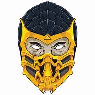 Image result for MK11 Scorpion Mask Drawing