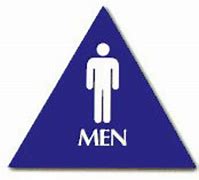 Image result for Triangle Men Restroom Sign