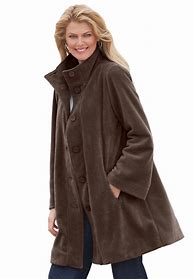 Image result for Plus Size Fleece Swing Coats for Women