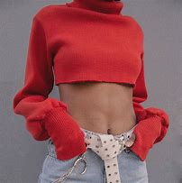 Image result for Black Sweater Crop Top Newest Adidas