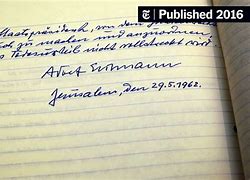 Image result for Adolf Eichmann Letter
