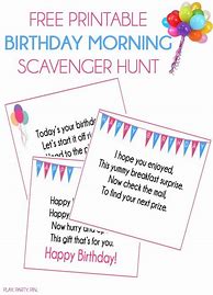 Image result for Adult Birthday Scavenger Hunt Clues