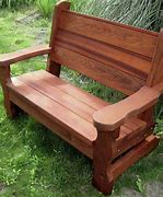 Image result for Outdoor Wood Bench
