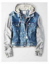 Image result for Jean Jacket and Hoodie