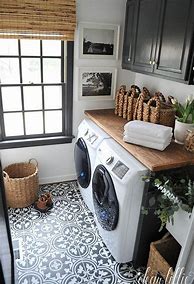 Image result for Black and White Farmhouse Laundry Room