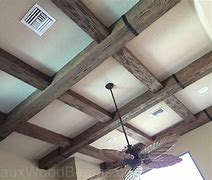 Image result for Faux Wood Coffered Ceiling