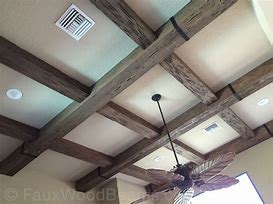 Image result for Faux Coffered Ceiling Beams