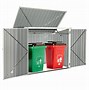 Image result for Costway 6x3ft Horizontal Storage Shed 68 Cubic Feet For Garbage Cans - Grey