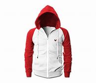 Image result for Red and Whit Full Zip Hoodie