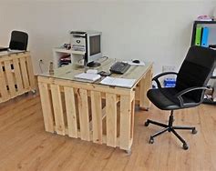 Image result for Build a Desk From Pallets
