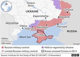Image result for Ukraine Map of Cities and Russia Invasion