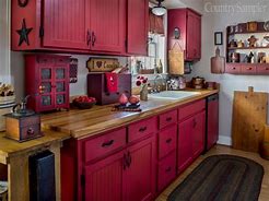 Image result for Farmhouse Red Kitchen
