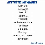 Image result for Aesthetic Nicknames