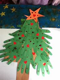 Image result for Hand Christmas Tree Craft