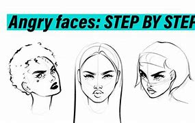 Image result for Angry Face Sketch