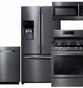 Image result for Black Stainless Steel Appliances Samsung Kitchen