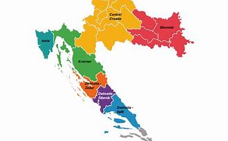 Image result for Croatia Region Map
