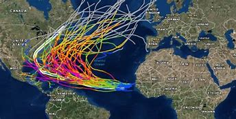 Image result for Atlantic Hurricane Paths Map