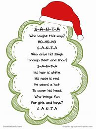 Image result for Free Printable Kids Christmas Poems