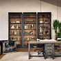 Image result for Rupert Industrial Architect Work Table Desk with Attached Seating