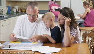 Image result for free pictures of parents struggling with bills
