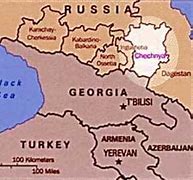Image result for Map of Russia and Chechnya