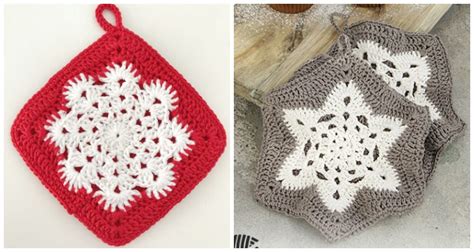 Snowflake Pot Holder Crochet Free Pattern [Video]   Crochet & Knitting