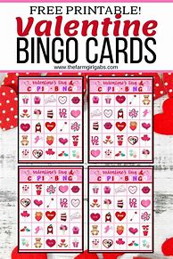 Image result for Valentine Bingo Cards to Print