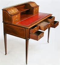 Image result for Vintage Writing Desk Leathrer