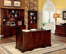 Image result for Cherry Wood Office Desk Furniture
