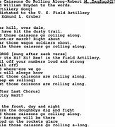 Image result for The Army Goes Rolling along Complete Lyrics