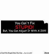 Image result for Can't Fix Stupid Bumper Stickers