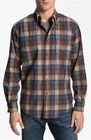 Image result for Men's Brown Flannel Shirt