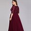 Image result for Plus Size Elegant Party Wear Prom Dress V Neck 3/4 Length Sleeve Floor Length Satin With Sash / Ribbon Bow(S) Pleats 2022 Pearl Pink US 6 / UK 10 / E