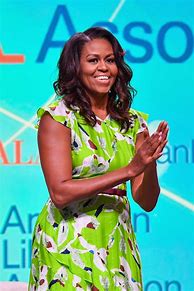 Image result for Michelle Obama Green Dress
