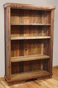 Image result for Reclaimed Wood Bookshelf