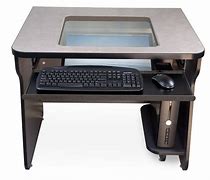 Image result for Office Desk with Glass and Wood Top