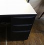 Image result for Metal Office Desk with Locking Hutch and Drawers