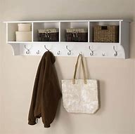 Image result for Hanging Coat Rack with Shelf