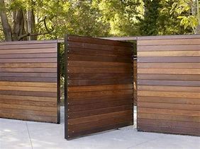 Image result for Modern Wood Fence