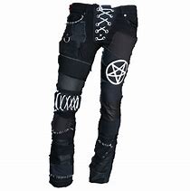 Image result for Black Metal Pants