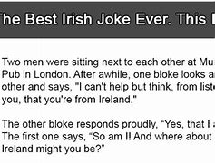 Image result for Short Hilarious Irish Jokes