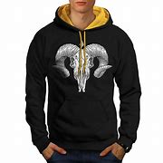 Image result for Black Hoodie with Horns