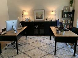Image result for Double Desk Office Builtin
