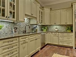 Image result for Green Kitchen Cabinets