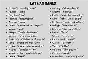 Image result for Latvian Names